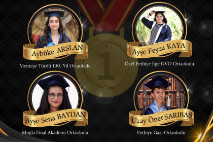 Muğla’da dört öğrenci, LGS sınavında birinci oldu,