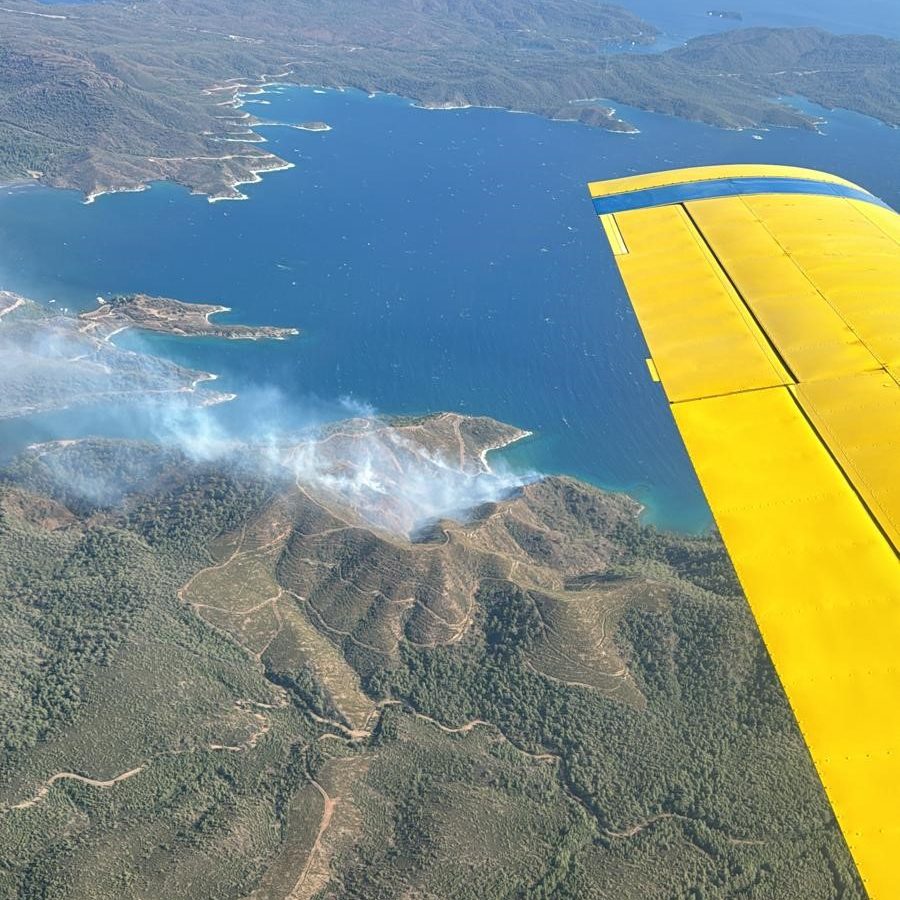 Marmaris’te çıkan orman yangınına, orman yangınına