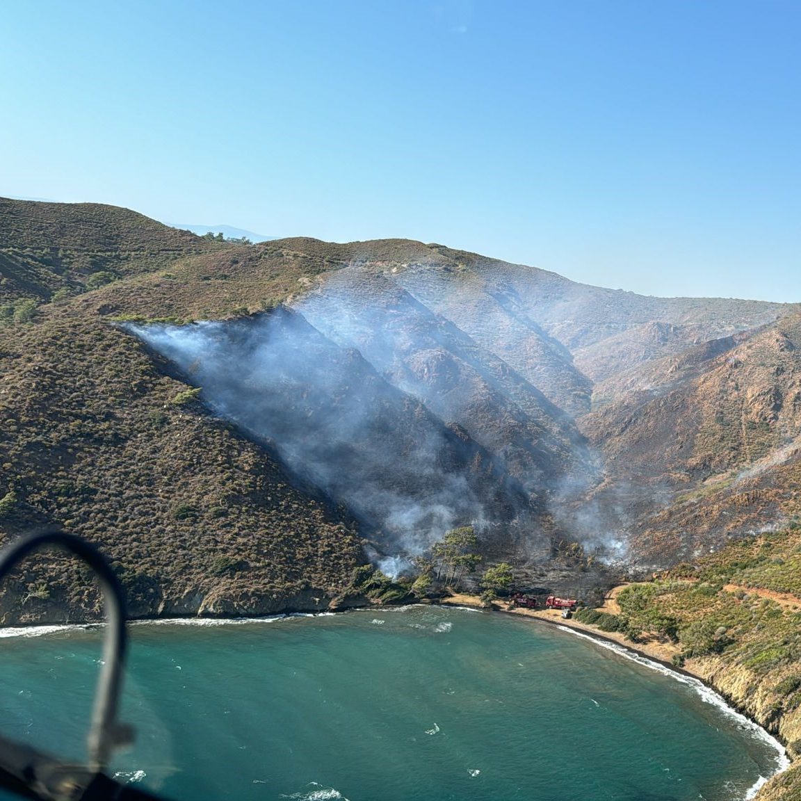 Marmaris’te çıkan orman yangınına, orman yangınına