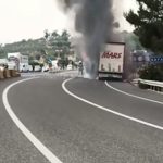 muğla tır yangını aydın muğla karayolu yangın kafaca tır yangını muğla yangın