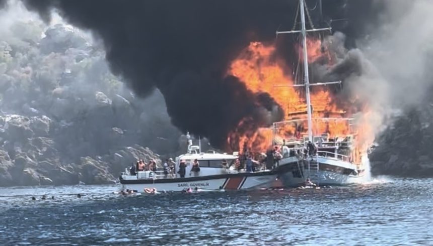Marmaris tekne yangını Marmaris tekne tekne kaptanı ve sahibi serbest tekne kaptanı ve sahibi adli kontrol Marmaris gezi teknesi yangını