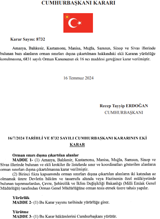 resmi gazete fethiye  resmi gazete fethiye orman sınırı değişti eldirek mahallesi fethiye eldirek mahallesi resmi gazete ormanlık sınır