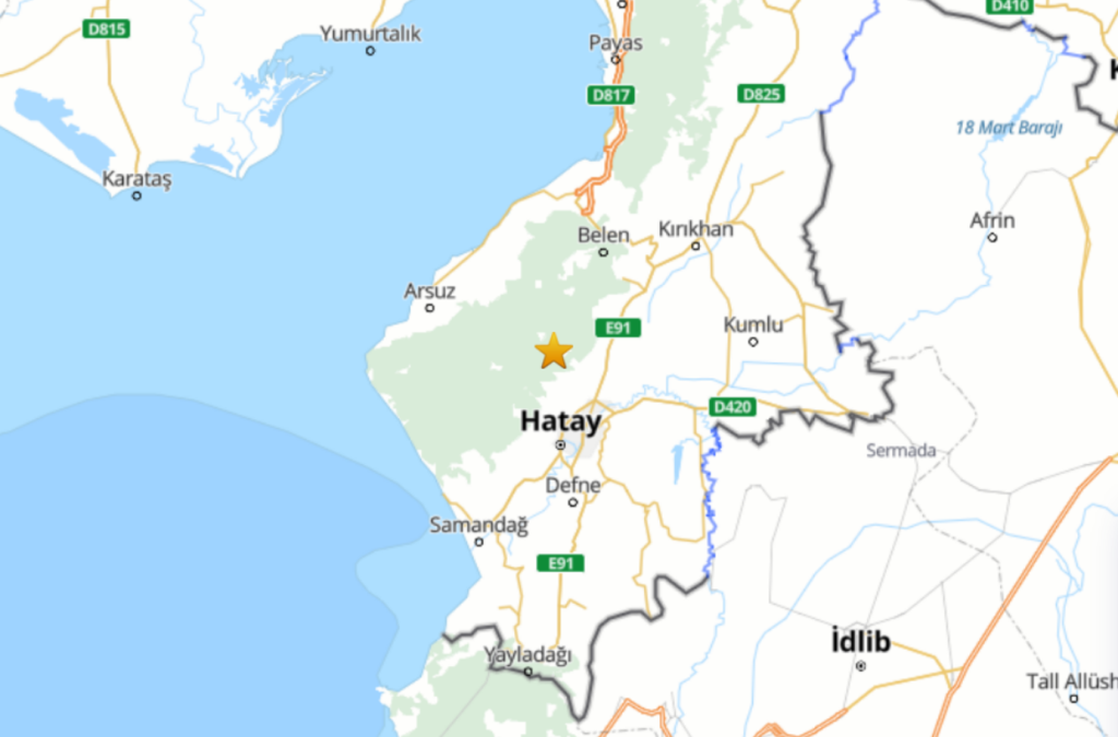 afad son deprem, hatay son dakika deprem, afad son depremler, kandili rasathane, antakya deprem