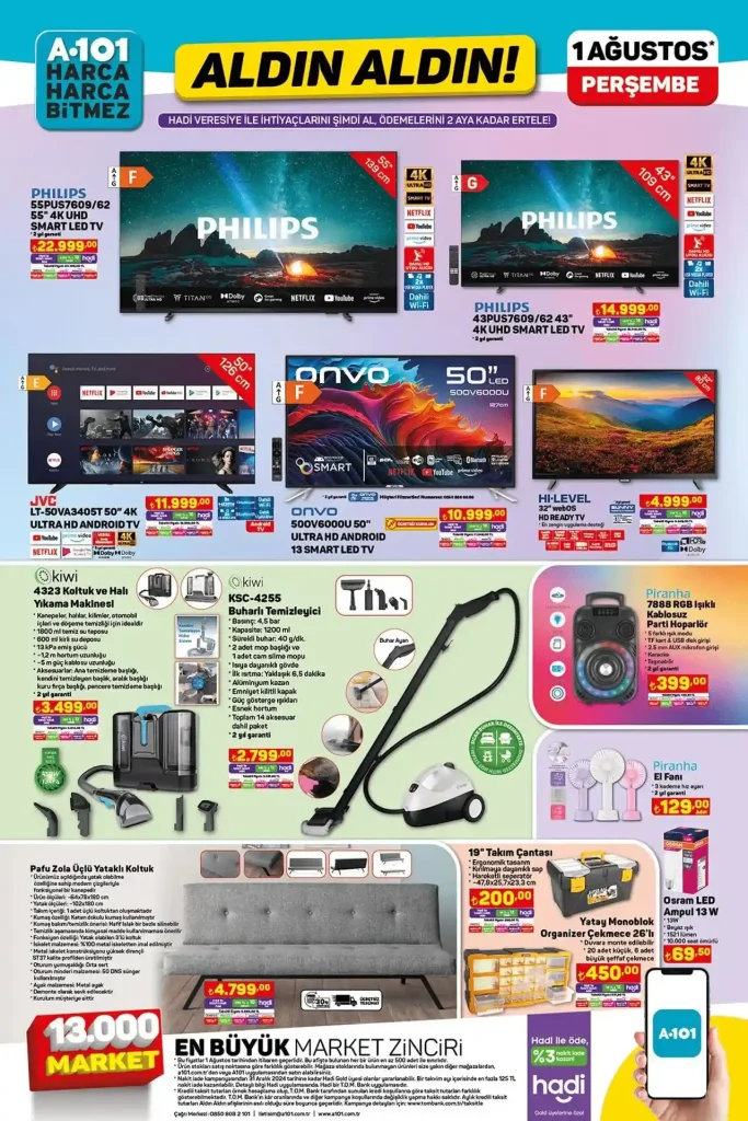 A101 katalog, A101 aktüel, A101 1 Ağustos aktüel, A101 aktüel ürünleri, A101 Ağustos aktüel ürünleri