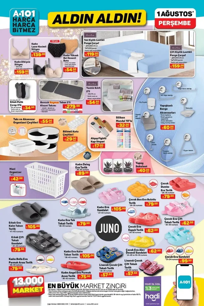 A101 katalog, A101 aktüel, A101 1 Ağustos aktüel, A101 aktüel ürünleri, A101 Ağustos aktüel ürünleri