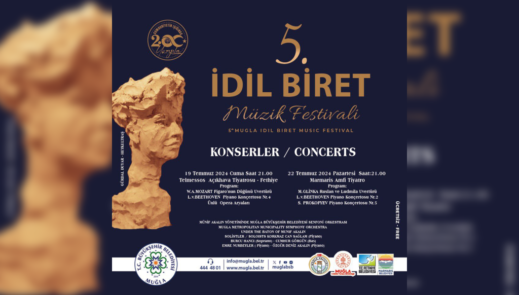 İdil Biret Müzik Festivali Muğla Büyükşehir Belediyesi müzik festival Marmaris Amfi Tiyatro muğla İdil Biret Müzik Festivali Telmessos Açık Hava Tiyatrosu