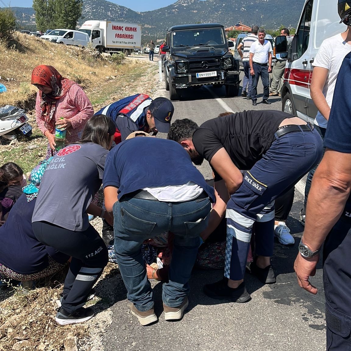 Seydikemer’de otomobil yaya çarptı, Seydikemer ilçesinde meydana gelen kazada