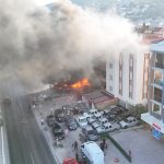 Milas’ta bir iş yerinde çıkan yangın, iş yerinde çıkan yangın