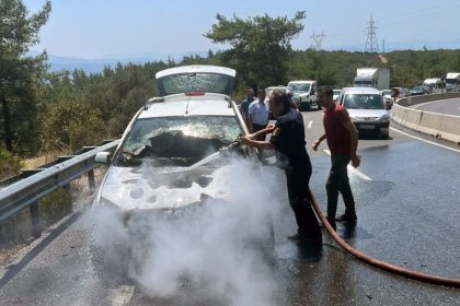 sakartepe araç yangını ula