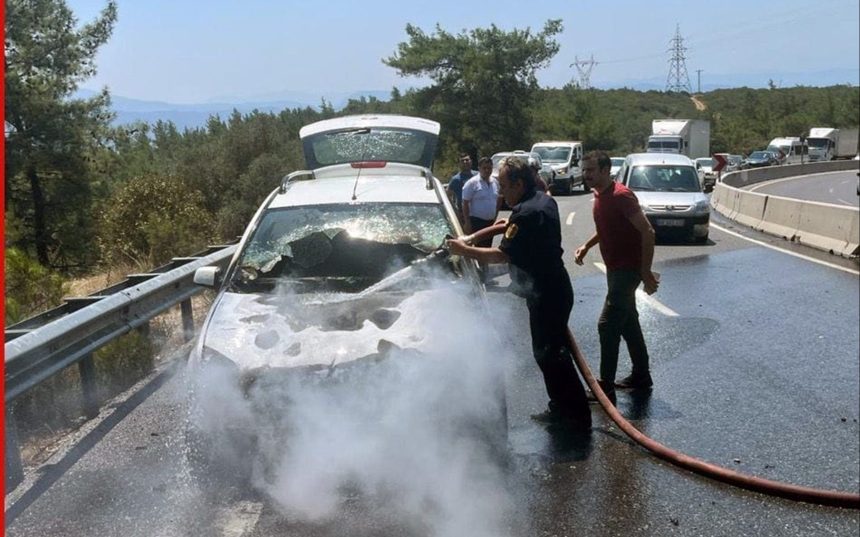 sakartepe araç yangını ula
