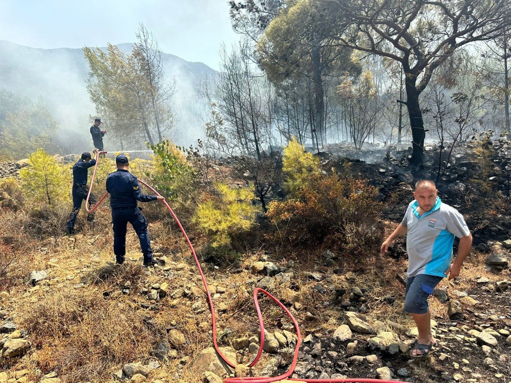 Marmaris orman yangını Marmaris Aksaz Deniz Üs Komutanlığı yangın