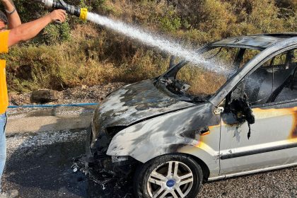 Milas araç yangını Milas-Yatağan Karayolu