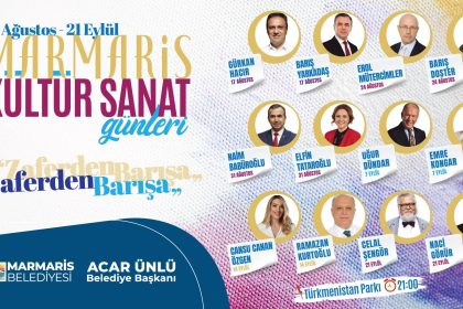 marmaris belediyesi Zaferden Barışa Marmaris Kültür Sanat Günleri