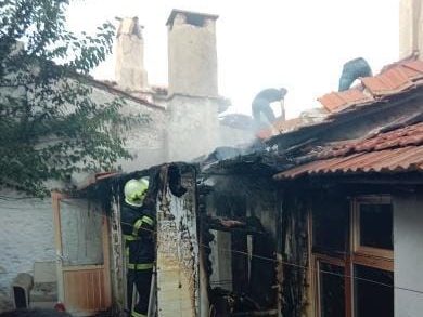 menteşe yangın muğla ev yangını orta mahalle yangın
