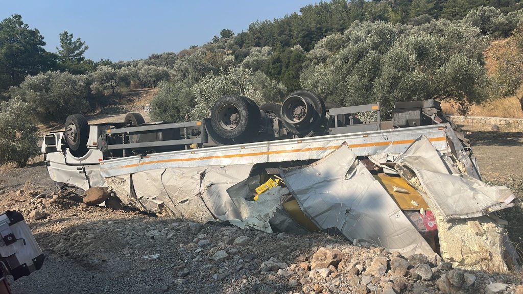datça trafik kazası datça tır kazası datça tır devrildi datça kaza datçada kaza