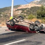 milas trafik kazası milas kaza milas takla attı milas boğa yokuşu kaza milasta kaza