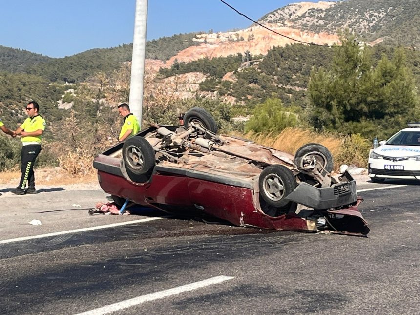 milas trafik kazası milas kaza milas takla attı milas boğa yokuşu kaza milasta kaza