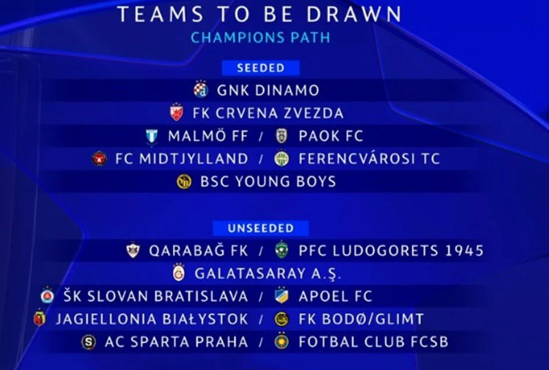 slavia prag, union sg, uefa kura çekimi, youngboys, şampiyonlar ligi play off kura çekimi 