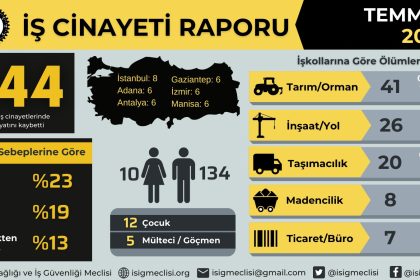 Temmuz Ayı İş Cinayetleri Raporu isig meclis muğla iş cinayetleri muğla temmuz da üç iş cinayeti