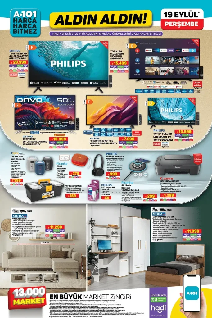 A101 aktüel ürünler, A101 19 Eylül, A101 elektrikli bisiklet, A101 aktüel katalog, A101 19 Eylül 2024 aktüel
