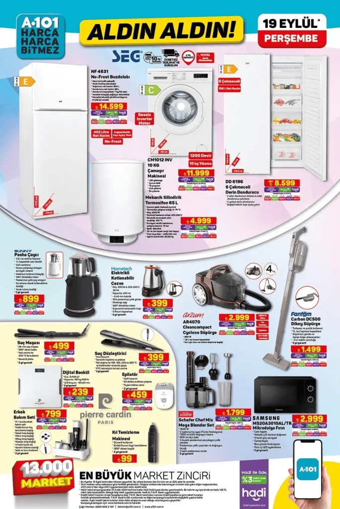 A101 aktüel ürünler, A101 19 Eylül, A101 elektrikli bisiklet, A101 aktüel katalog, A101 19 Eylül 2024 aktüel