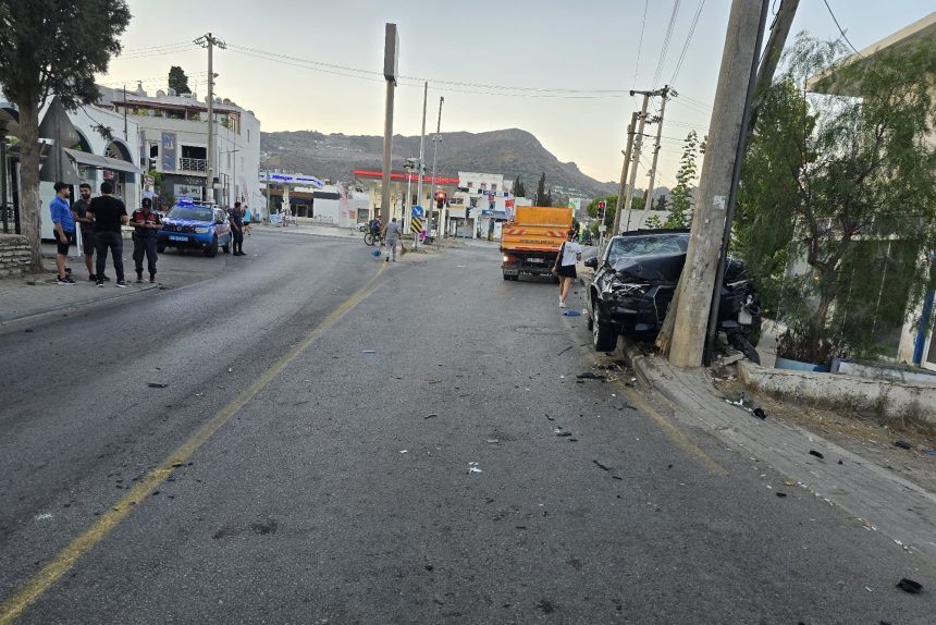 bodrum trafik kazası bir kişi hayatını kaybetti