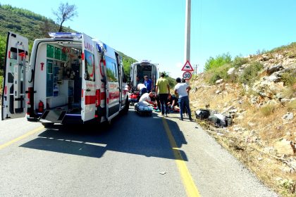 Menteşe dirgeme yolu Menteşe kaza Menteşe trafik kazası