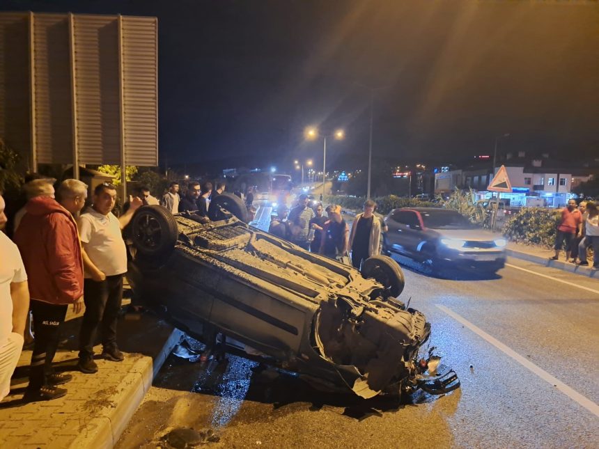 Menteşe Menteşe trafik kazası muğla trafik kazası menteşe takla atan araba