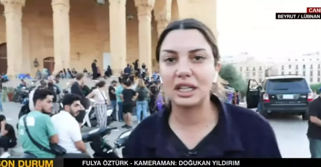 CNN Türk Fulya Öztürk, Fulya Öztürk son dakika, Fulya Öztürk Lübnan, Lübnan Fulya Öztürk, CNN Türk canlı