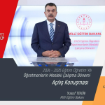 Yusuf Tekin, Yusuf Tekin konuşma, Yusuf Tekin konuşması, MEB Bakan konuşması, Milli Eğitim Bakanı konuşması