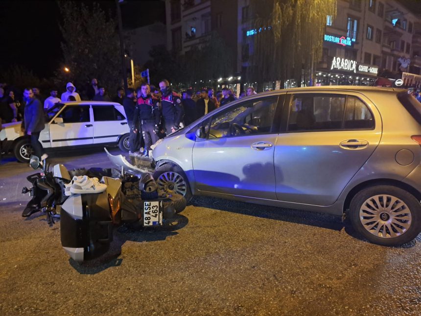 Menteşe iki yaralı Menteşe kaza Menteşe trafik kazası