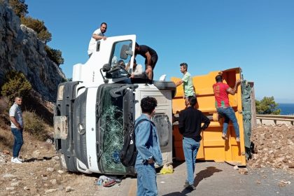 Bodrum harfiyat kamyonu Bodrum harfiyat kamyonu kazası bodrum trafik kazası