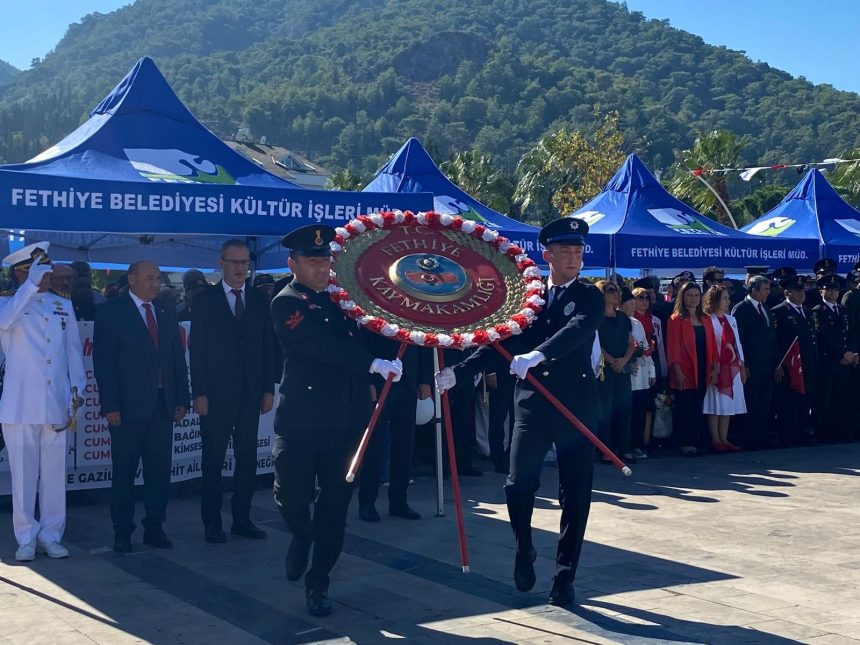 fethiye 29 ekim çelenk Fethiye 29 ekim kutlamaları Fethiye 29 ekim etkinlikleri