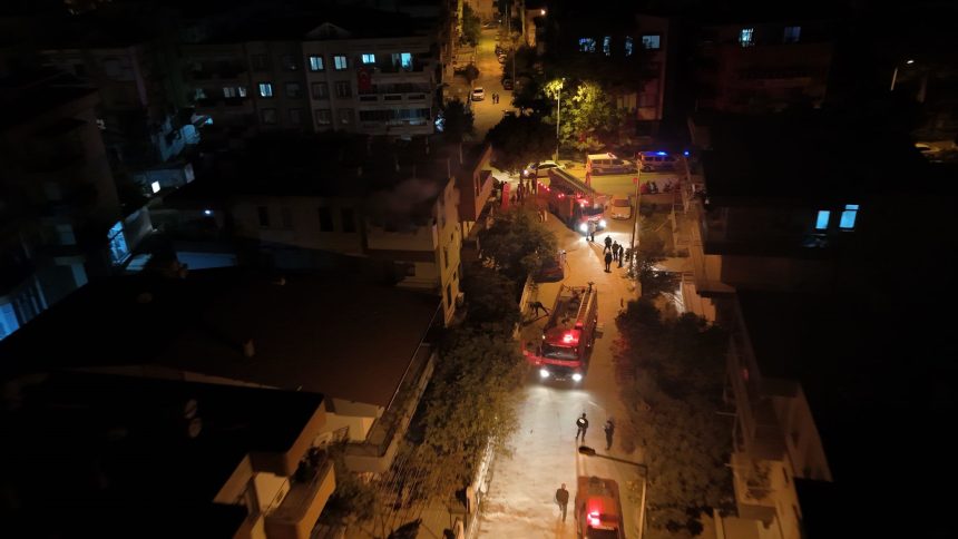 Milas ev yangını Milas elektrikli soba yangını Milas yangın Muğla yangın Milas ev yandı