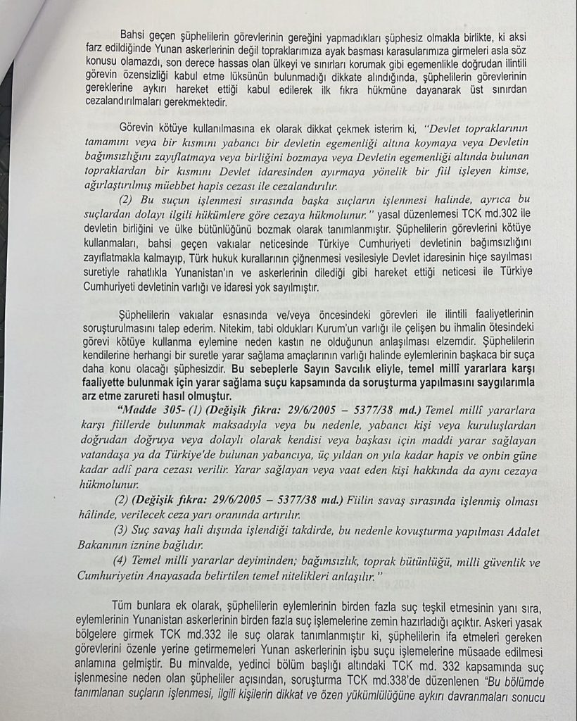 yunan sahil güvenlik sınır ihlali Hüseyin Tolga Gök Sahil Güvenlik Komutanı Sahil Güvenlik Güney Ege Grup Komutanı suç duyurusu yunan sahil güvenlik