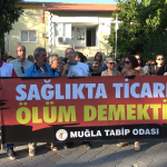 Fethiye eylem Fethiye yenidoğan çetesi protestosu Fethiye protesto Muğla Tabip Odası açıklama Muğla Tabip Odası yenidoğan açıklaması