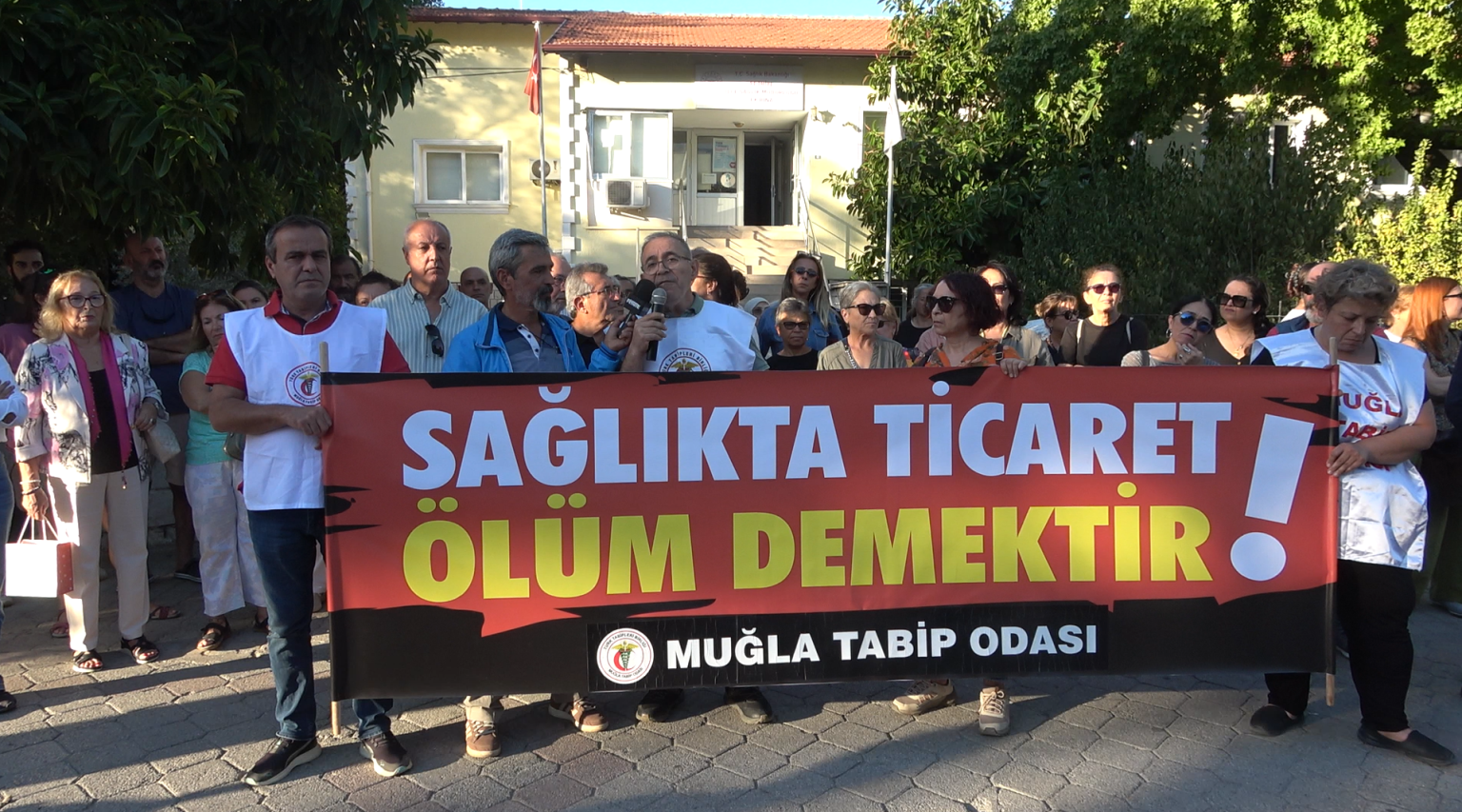 Fethiye eylem Fethiye yenidoğan çetesi protestosu Fethiye protesto Muğla Tabip Odası açıklama Muğla Tabip Odası yenidoğan açıklaması