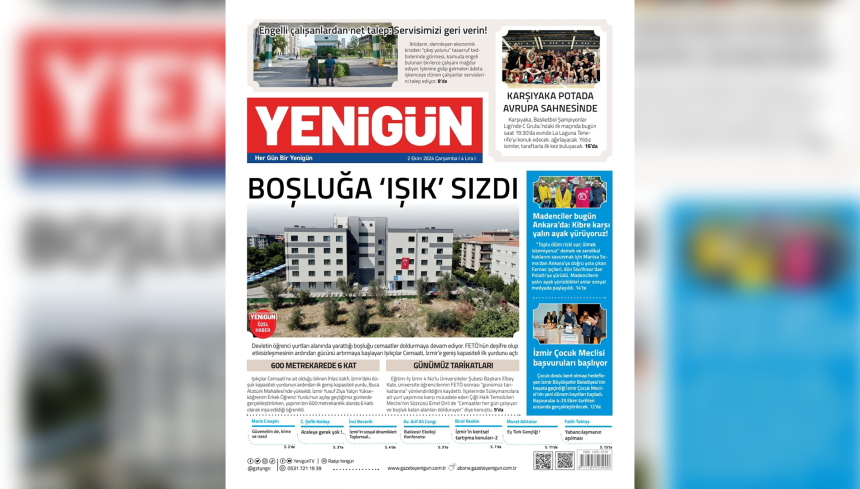 yenigün gazetesi matbaa sansürü tgs açıklama yenigün gazetesi ışıklar manşeti