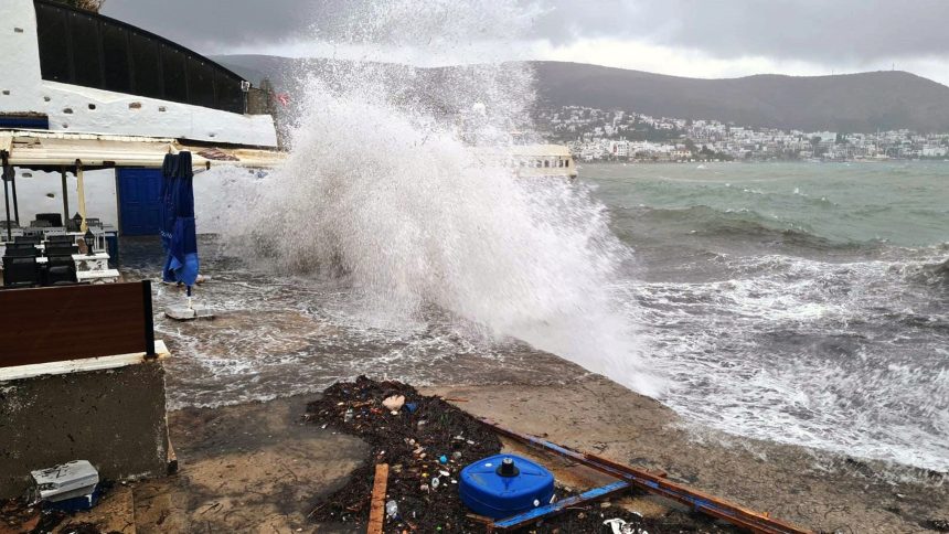 bodrum denizde fırtına Meteoroloji 4. Bölge Müdürlüğü
