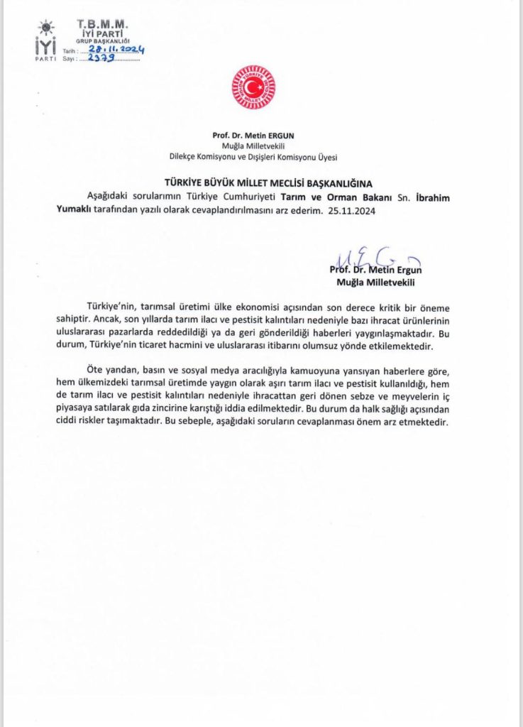 metin ergun pestisit metin ergun pestisit soru önergesi metin ergun iyi parti