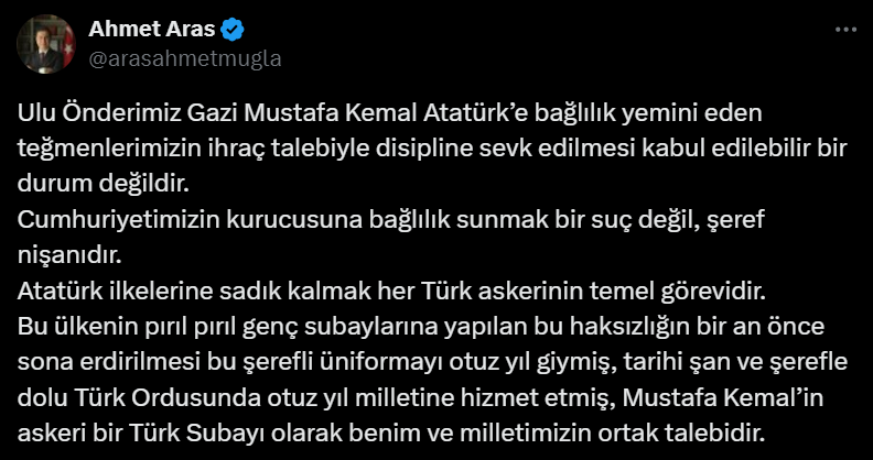 ahmet aras teğmenler  teğmen yemin eden teğmenler muğla ahmet aras