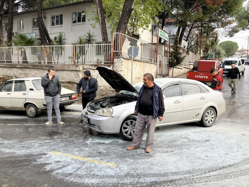 yatağan araç yangını Yatağan yangın yatağan araba yangını