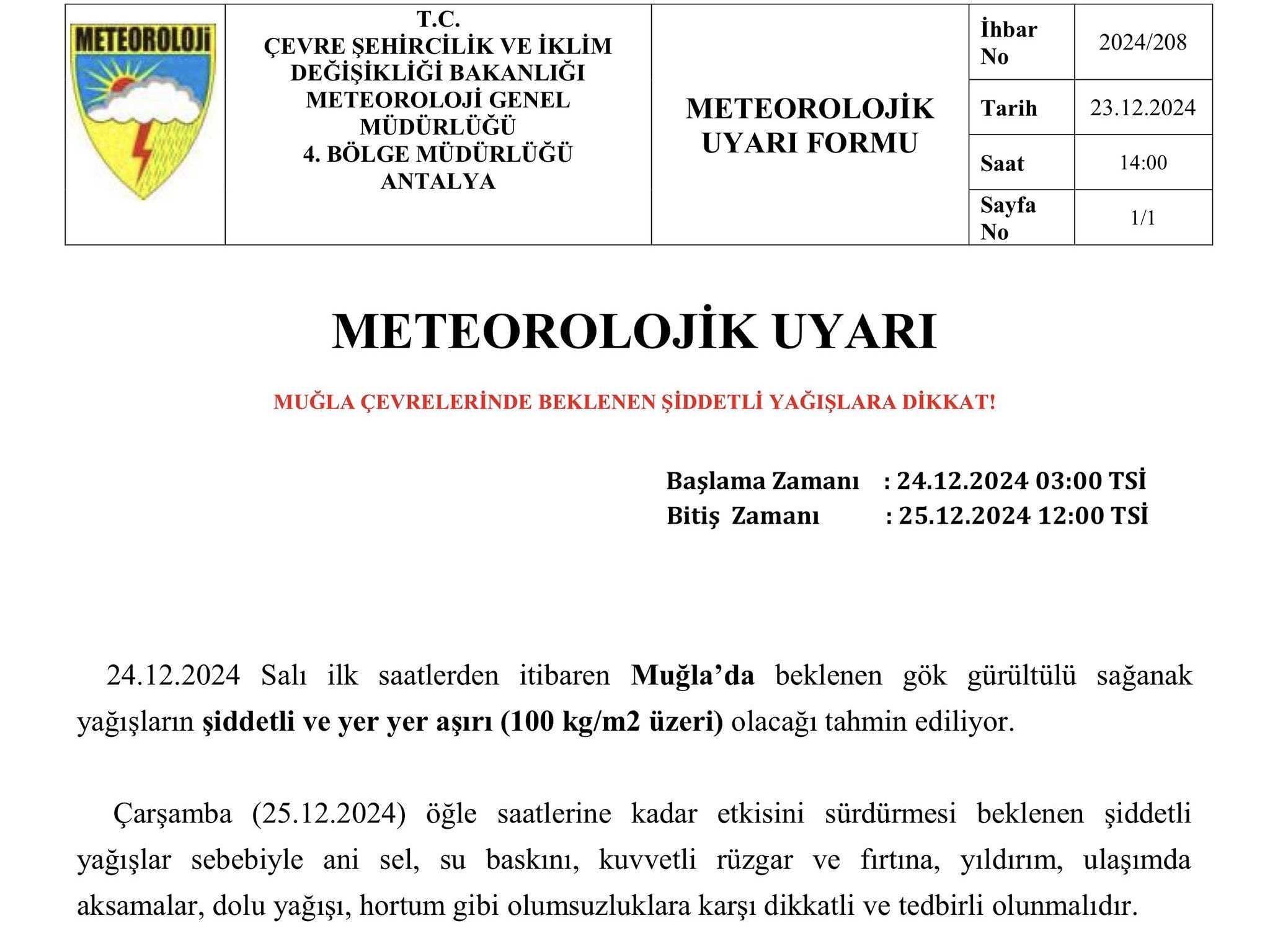 muğla fırtına uyarısı, muğla fırtına, muğla meteoroloji fırtına, muğla meteoroloji, muğla kuvvetli sağanak