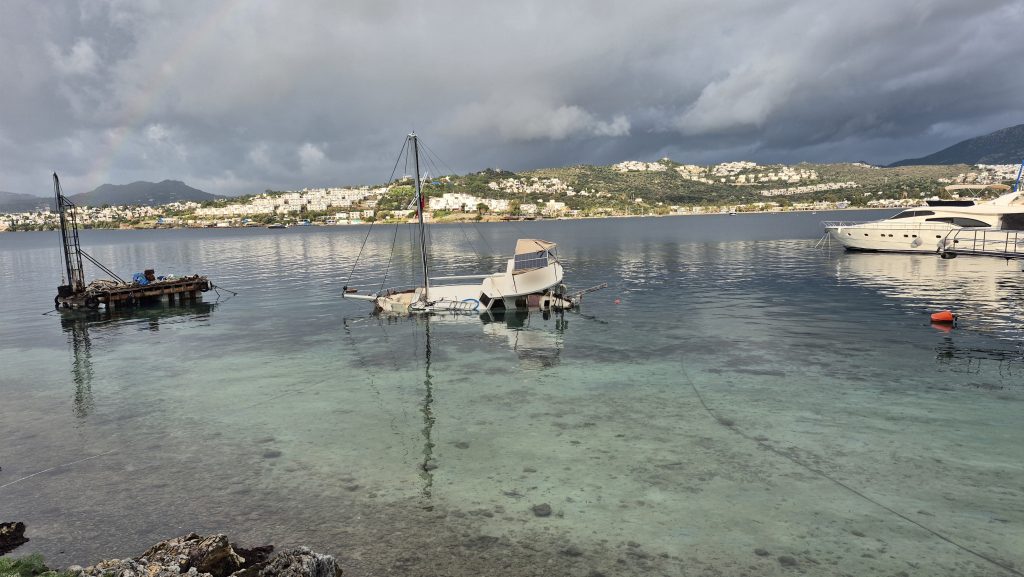  Bodrum tekne battı Bodrum yağmur bodrum sağanak yağış