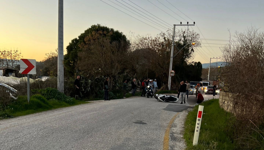 Milas trafik kazası Milas motosiklet kazası Bahçeburun Mahallesi milas ağır yaralı