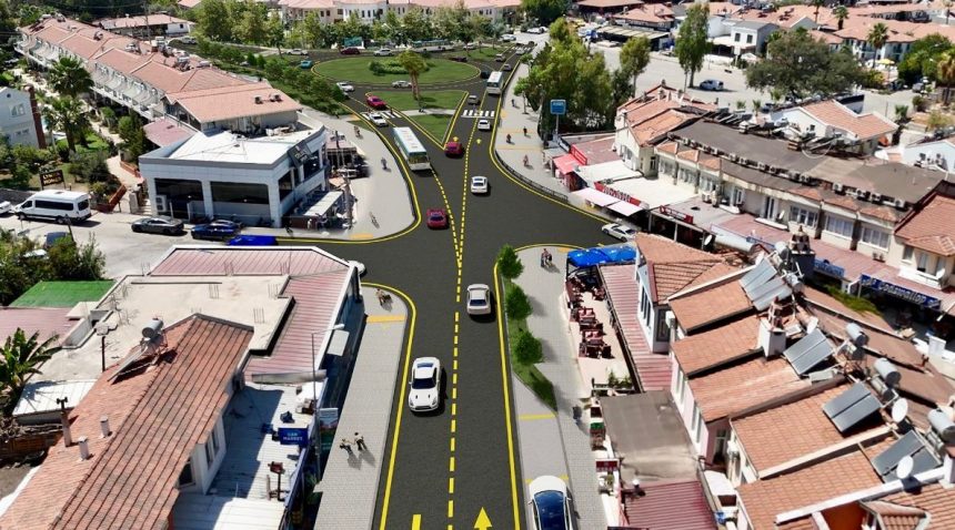 fethiye yol yenileme, fethiye belediyesi yol çalışması, fethiye yol çalışması, fethiye yeni yol, fethiye yol