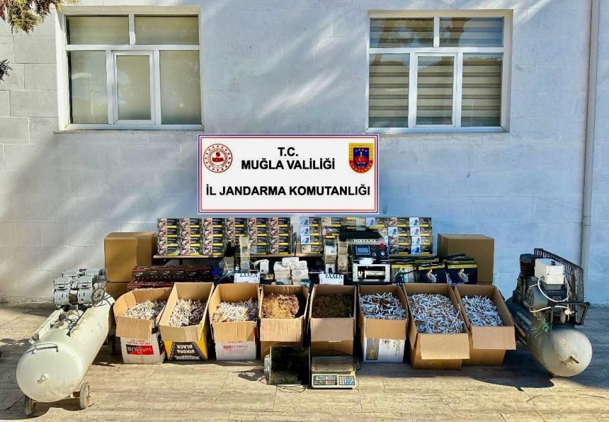 Muğla kaçak tütün operasyonu Yatağan kaçak tütün Menteşe kaçak tütün Muğla jandarma operasyonu