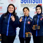 Avrupa Salon Okçuluk Şampiyonası Hazal Burun Muğla Makaralı Yay Kadın Milli Takımı Avrupa Salon Okçuluk Şampiyonası gümüş madalya