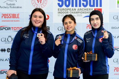 Avrupa Salon Okçuluk Şampiyonası Hazal Burun Muğla Makaralı Yay Kadın Milli Takımı Avrupa Salon Okçuluk Şampiyonası gümüş madalya