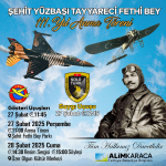 Fethiye anma töreni Şehit Fethi Bey anma Şehit Yüzbaşı Tayyareci Fethi Bey Tayyareci Fethi Bey anma